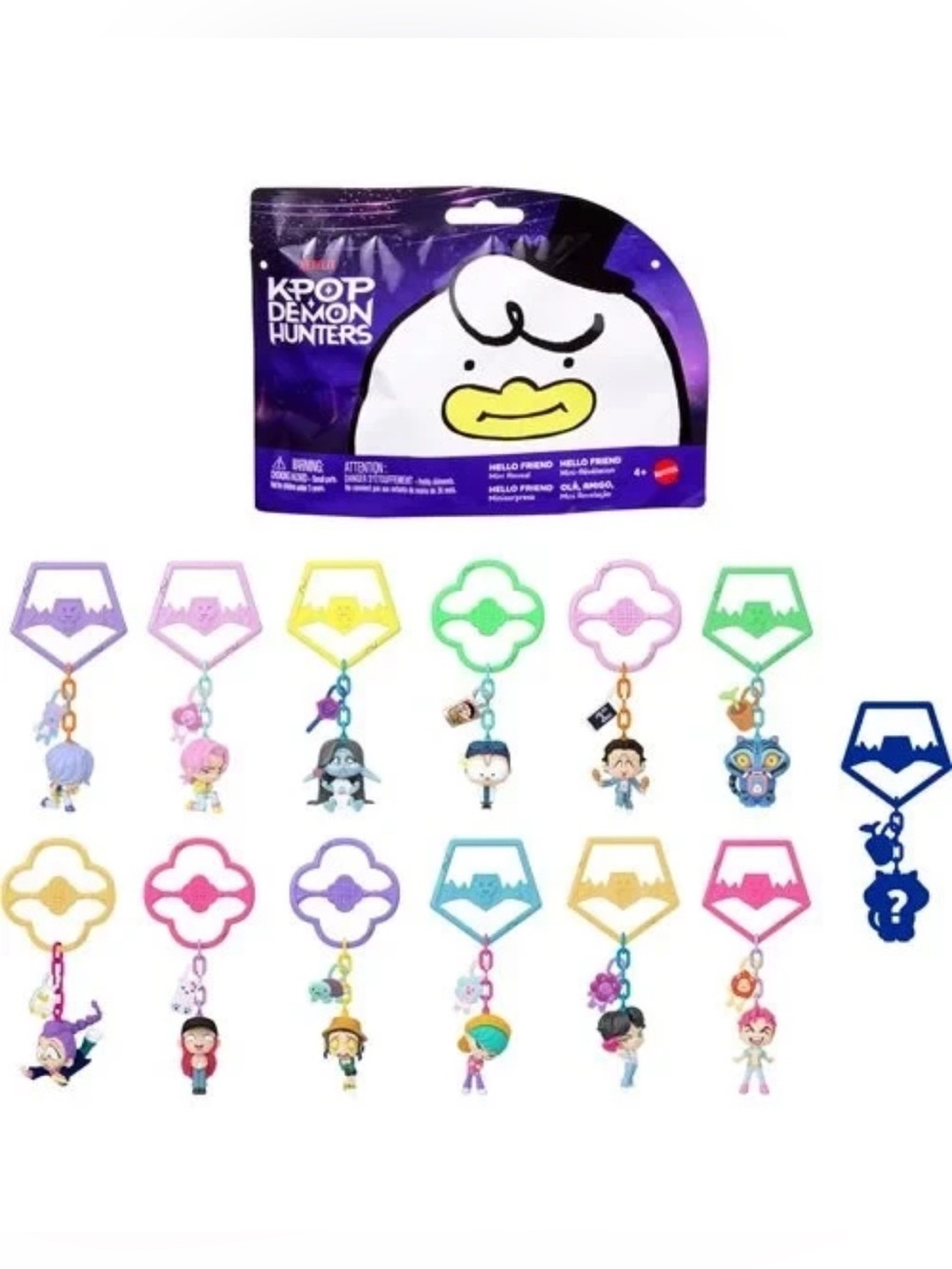 KPop Demon Hunters Hello Friend Mini Reveal Keychain (Full Set of 12)